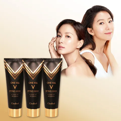 (3개)끌레드벨 원킬 브이 리프팅마스크 70ml 블랙 /랩핑 래핑마스크