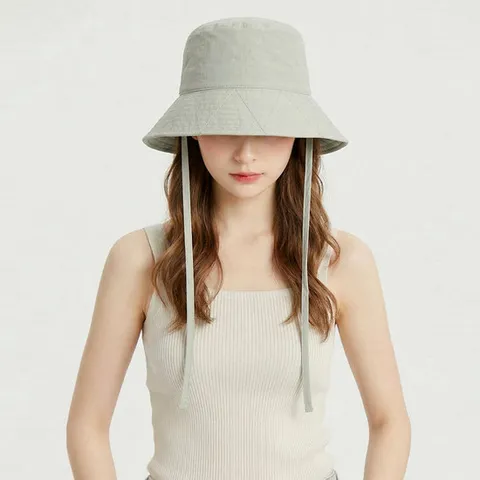 다나 바스락 여성 여름 와이어 벙거지 보넷 리본 턱끈 버킷햇