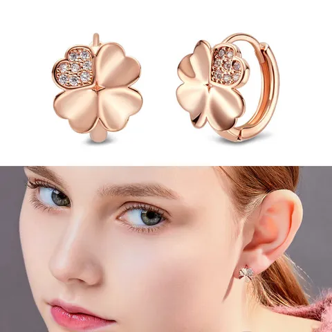 하트케이스+14k 하트 클로버 귀걸이plated MSE-0306