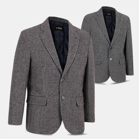 [아즈바이]남성 울 혼방 체크 중년 콤비 자켓 BWCO3 가을 겨울