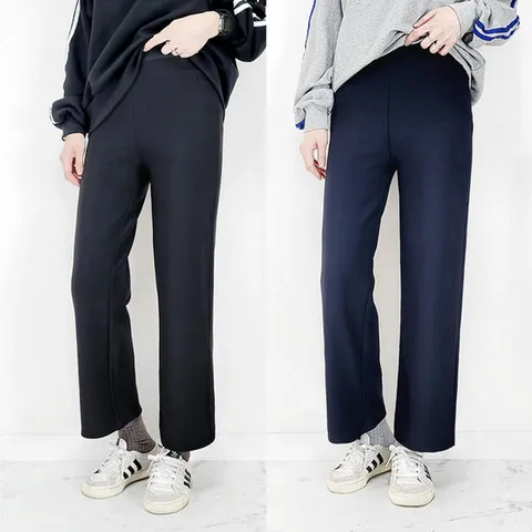 [일공삼에스티]융기모 밴딩 와이드 팬츠 밍크 융털 슬랙스 겨울