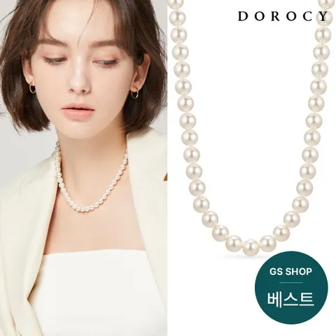 [도로시] 14k 클래식 스와진주 비드 목걸이(6mm)_붕어장식