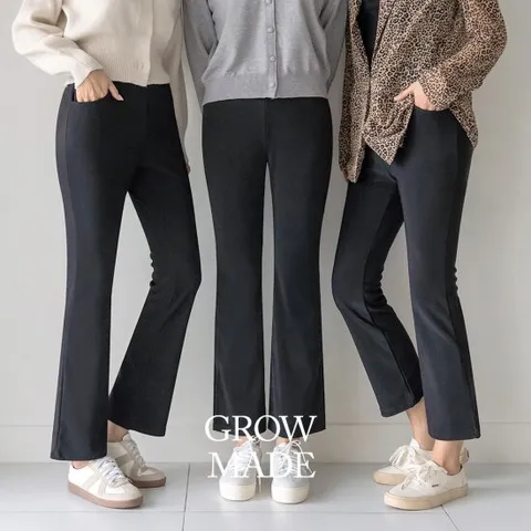 그로우앤더 [빠른배송] 기모ver 질수없는 텐션 키큰키작 부츠컷 팬츠