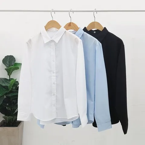 국산 구김없는 스판 여성 기본 셔츠_링클프리 남방