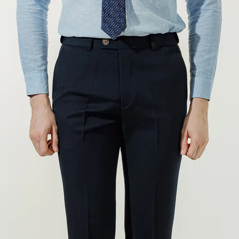 남성 봄 9.5부 스탠다드 슬랙스 히든밴딩 스판정장바지(30-38사이즈)4종택1