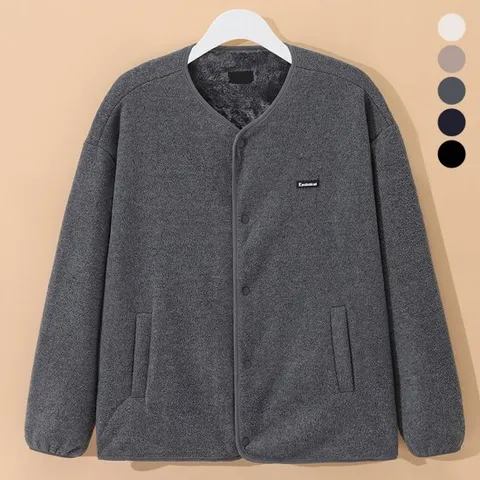 [후앙스] 오버핏 보아털 안감 플리스 버튼 가디건 PWJP1936