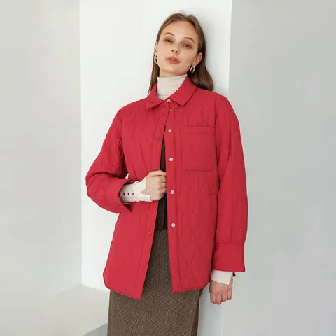 [더핸드메이드]카라 퀼팅 자켓