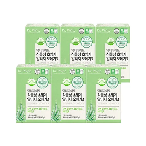 닥터파이토 식물성 초임계 알티지 오메가3 500mgX60캡슐 6박스