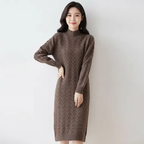 일리 케이블 니트 원피스_RC4OP017