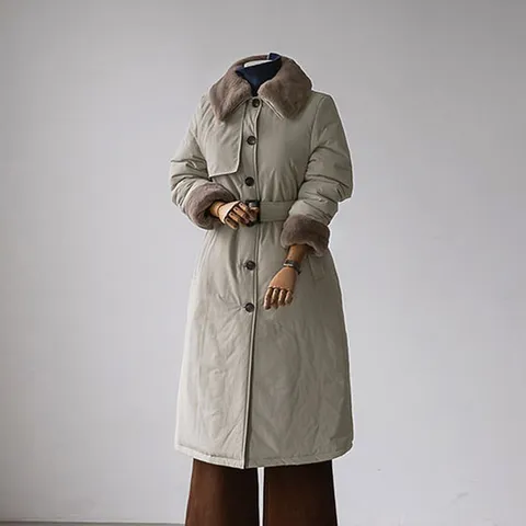 (안나앤모드) fur 벨티드 패딩 코트[패딩DCY17]