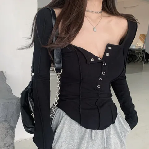데이데이 말롱 버튼 티셔츠