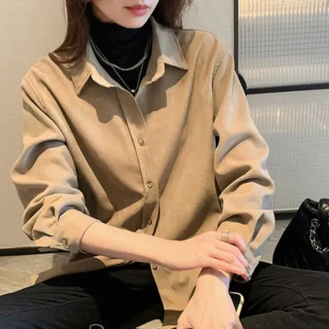 롱셔츠 코듀로이셔츠 여성셔츠 골덴블라우스 골지남방