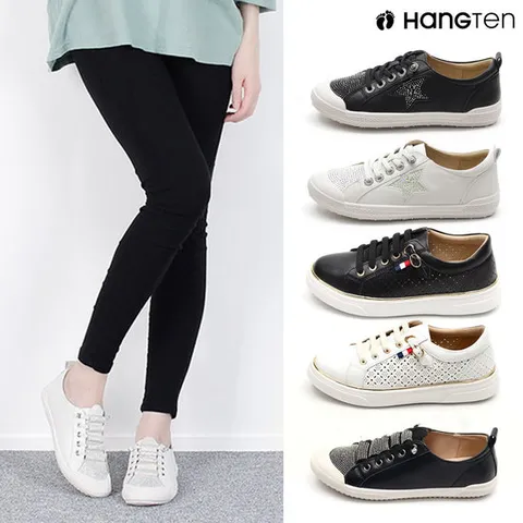 행텐 여성용 스니커즈 큐빅 보석 단화 펀칭 운동화 귬일가전 3종 택1