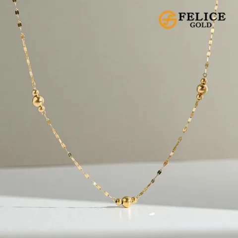 [신년행운특가/이태리] 펠리체골드 14K 레체 목걸이