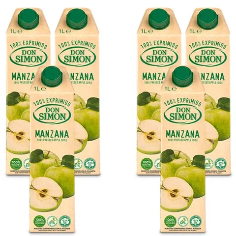 돈시몬 100% NFC 무설탕 착즙주스 사과 1L (3+3) 6팩