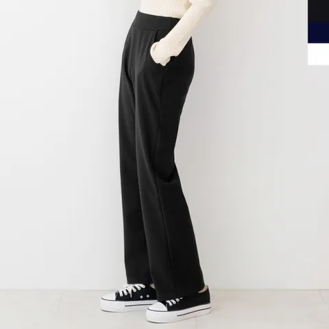 [블레오]블레오 여성 봄 여름 편한 밴딩 세미 와이드 포켓 바지