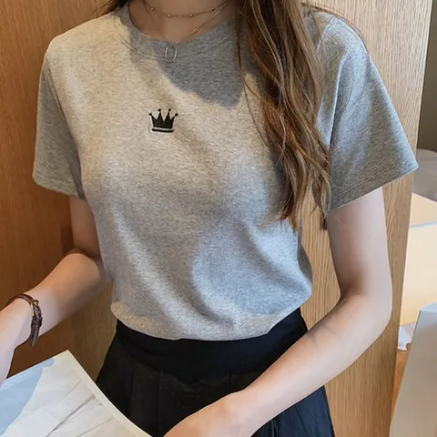 [로아리빙]반팔 면티 슬림 티셔츠 여성 데일리 이너