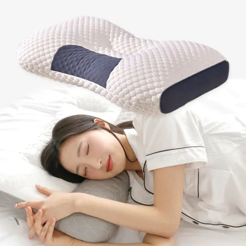 [로아리빙]기능성 경추베개 편한 수면 낮잠 목쿠션 낮은 필로우