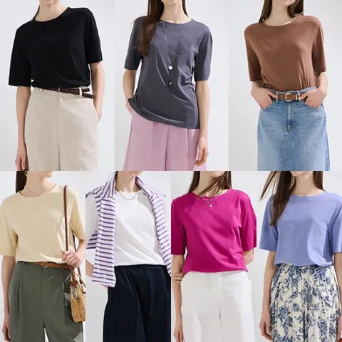 [리베레츠]여성데일리반팔티셔츠7종세트