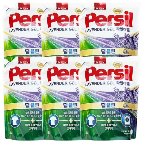 [헨켈] 퍼실 라벤더젤 리필 듀얼 1.8Lx6개_