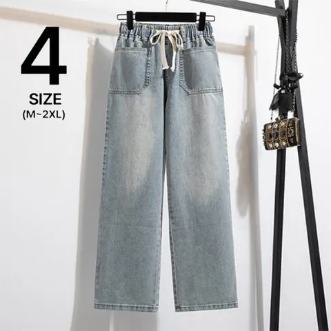 나바바 / 여성 캐주얼 얇은 밴딩 데님 팬츠 NP257/ 4사이즈