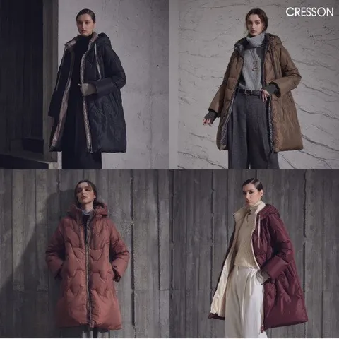크레송 여성 롱 퀼팅 후드 다운점퍼 4종 택1 C234B803A