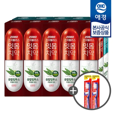 [애경]2080 진지발리스 유칼립투스 치약 150g x10개