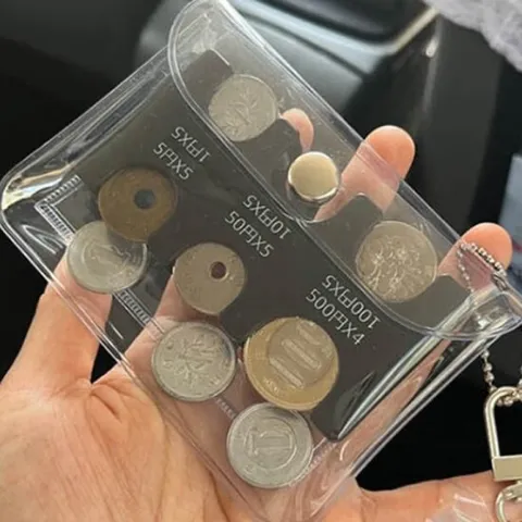 어나더뷰 일본 엔화 동전 지갑 파우치 pvc 카드지갑 여행 2087