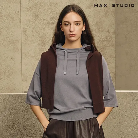 막스스튜디오 후드반팔니트3종