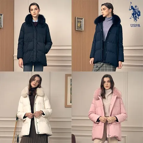 [USPA] 여성 폭스카라 구스다운