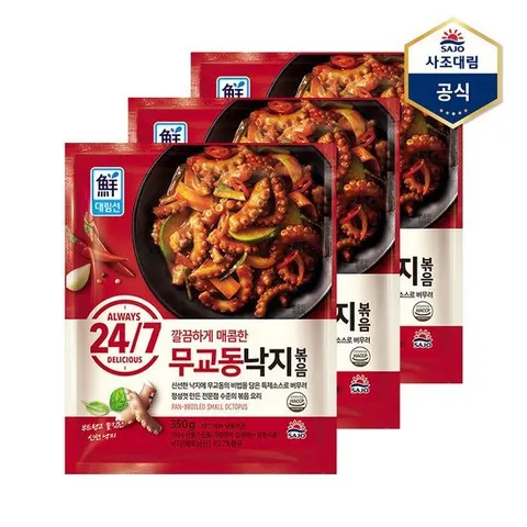 [사조대림]24/7 무교동낙지볶음 350g X 3개
