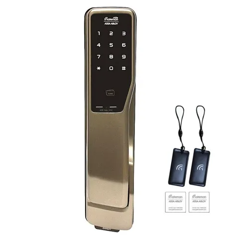 [무료설치] 게이트맨 디지털도어락 댄디 카드키4개+번호키 푸시풀 도어록 푸시바잠금 내부이중잠금 생활방수 전기충격무력화 스마트라이팅 강력한 내구성 현관문 도어락