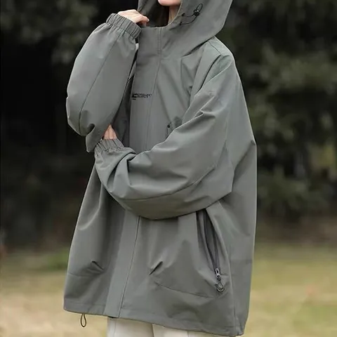 [패션에비뉴] 지퍼빅포켓 후드 하프 야상 점퍼 245E276A