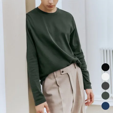 로코엘라 리버스 코튼 100 더블페이스드 남성 티셔츠