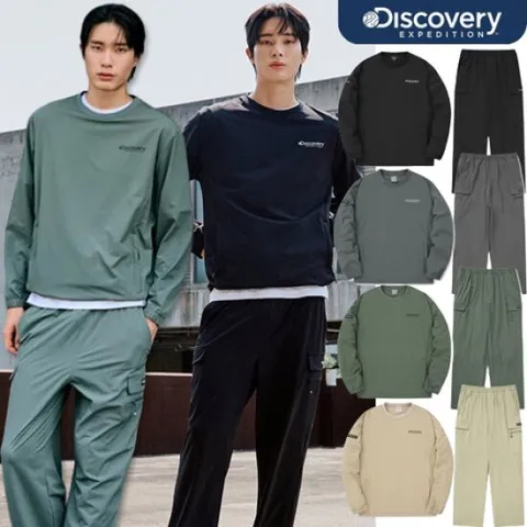 디스커버리 24FW 남성 맨투맨 트레이닝세트 DMTR37044 DMTP35044
