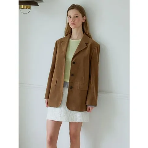 올리브데올리브 (OW4AJ880) 보이핏싱글버튼 스웨이드자켓