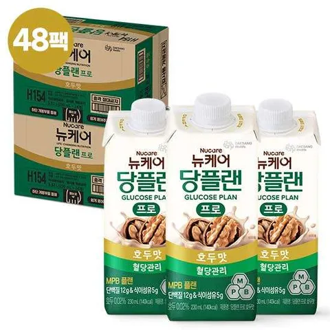 대상 뉴케어 당플랜 프로 호두맛 48팩