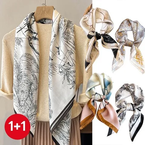 엔비 [2개세트] 러블린 패턴 사각 스카프(교차선택) 빅 쁘띠 +무배