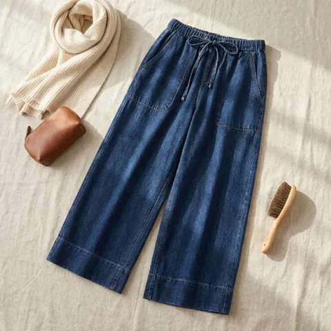 스티치 와이드 밴딩 팬츠_NB3SP015