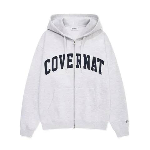 [커버낫] [TAG가 109,000] 아치 로고 기모 후디 집업 헤더 그레이