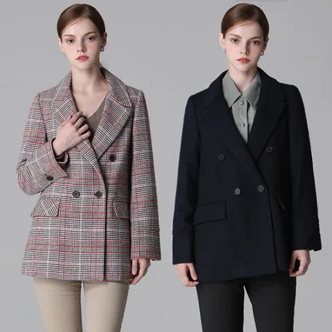 [르오트(LeOT)] 클래식 울블렌디드 체크 재킷-사이즈 55~88까지