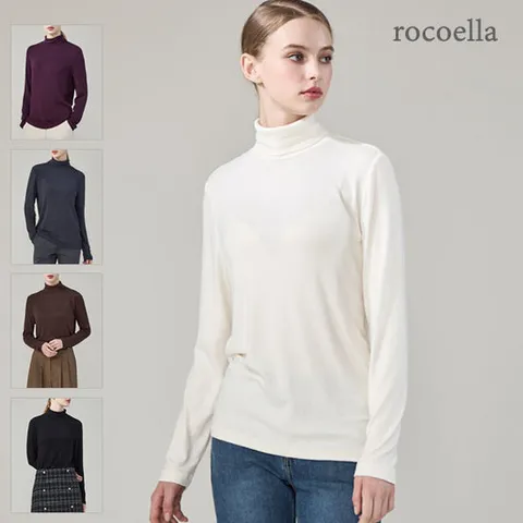 로코엘라 모그  모달 터틀넥 여성 풀오버