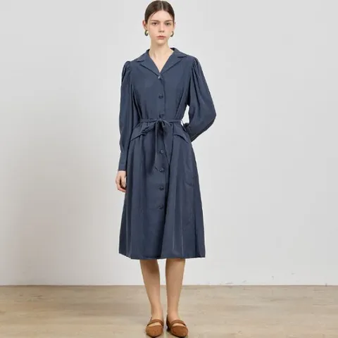 [르오트(LeOT)] 나폴리햅번 벨티드 플레어 원피스-사이즈 44~88까지