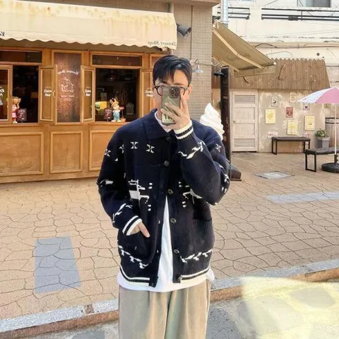 남자오버핏가디건 노르딕 코위찬 도톰 가을 초겨울 니