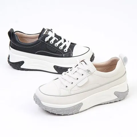 여성스니커즈 발편한 스판밴딩4cm키높이 로퍼 단화 운동화