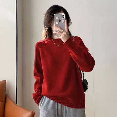 [코코에보니]당일발송 나그랑라운드넥니트/KR-909