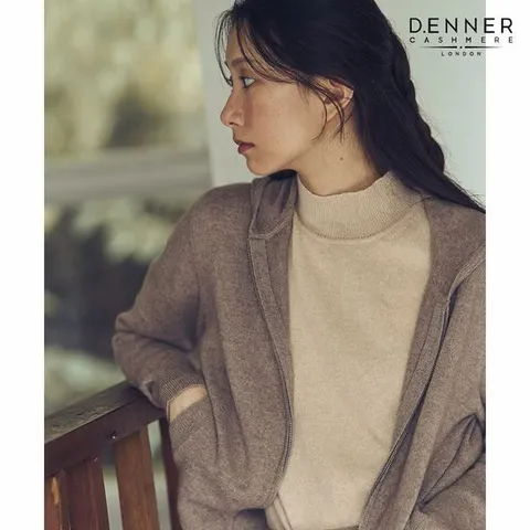 [신세계]데너 몽골리안 캐시미어100 포비 후드 집업 자켓