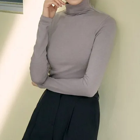 면모달 터틀넥 티블라우스 1종