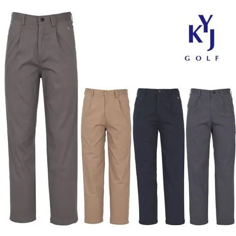 봄가을 면스판 원턱 포인트 코튼팬츠 남성 골프 바지 DOSMSL85