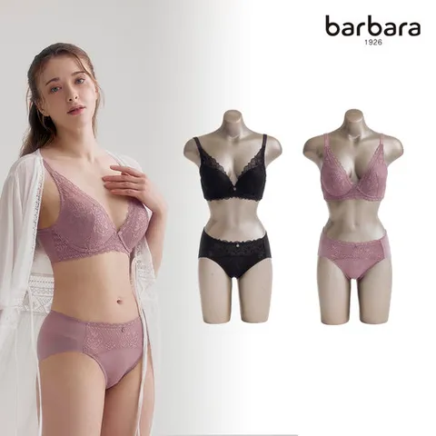 바바라 리프팅 프리미엄 노와이어 여성속옷세트 4종